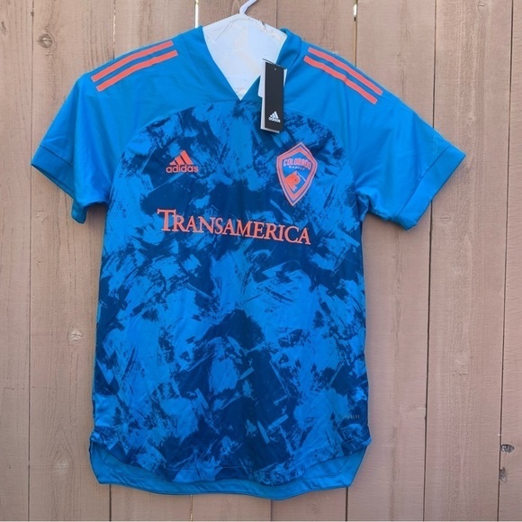 Women's Colorado Rapids adidas Blue 2021 Primeblue Replica Jersey sze M MLS J149 - Picture 1 of 8